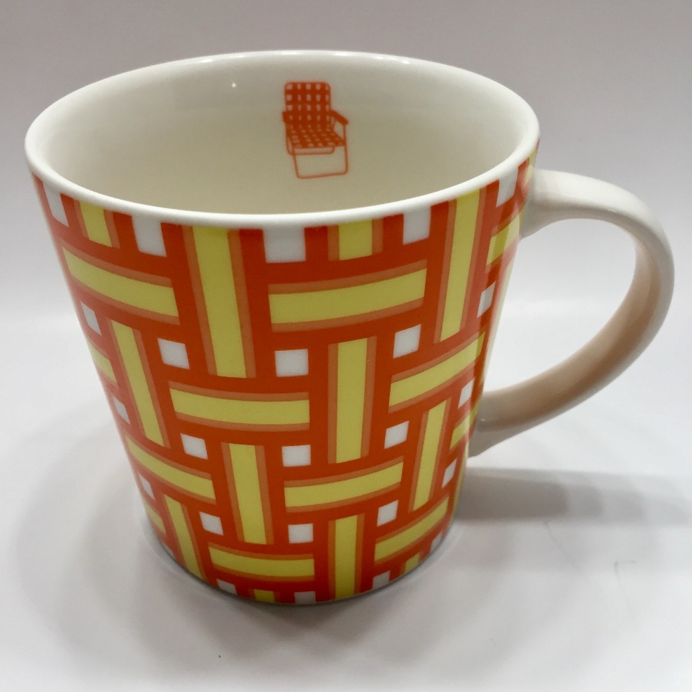 Starbucks Mug Basket Weave Webbing Lawn Chair